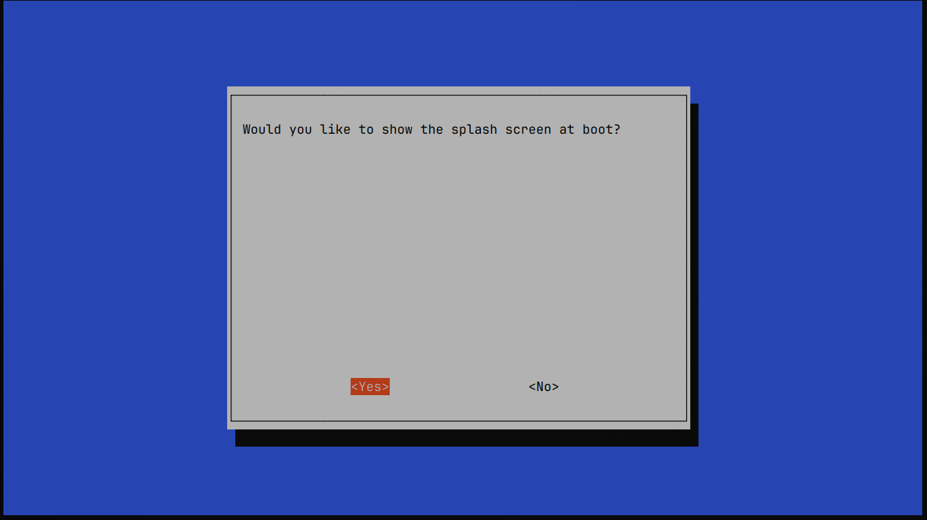 raspi-config enable splash screen